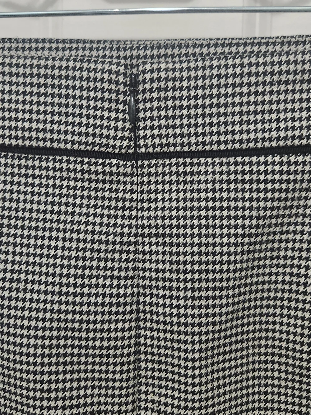 LOFT Mini Skirt in Black & White Houndstooth